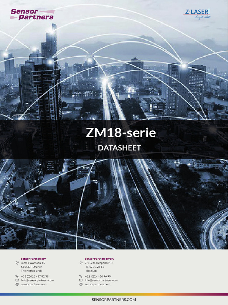 ZM18 Serie Datasheet Sensorpartners | PDF