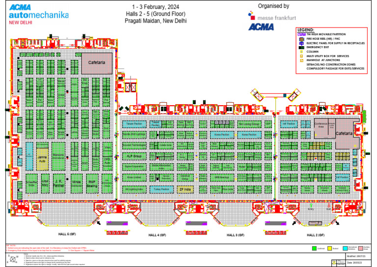 Floor Plan ACMA AMND 2024 Halls 2-5 - 28-07-2023 | PDF | Mechanical ...