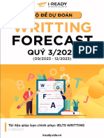 Bộ đề dự đoán Ielts Writing Forecast Quý 3-2023 - Bản Public