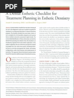 Journal-A Dental Esthetic Checklist For Treatment Planning in Esthetic Dentistry