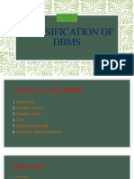 Classification of Dbms Class Presentation