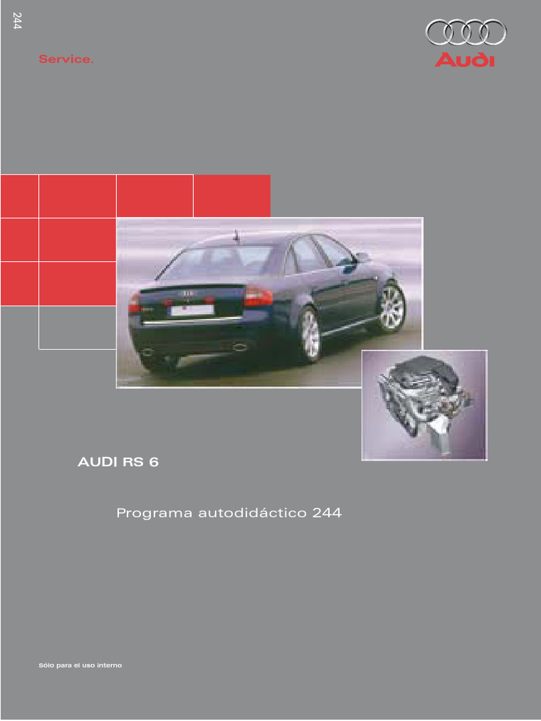 244 Audi RS6 | PDF | Turbocompresor | Ingeniería mecánica