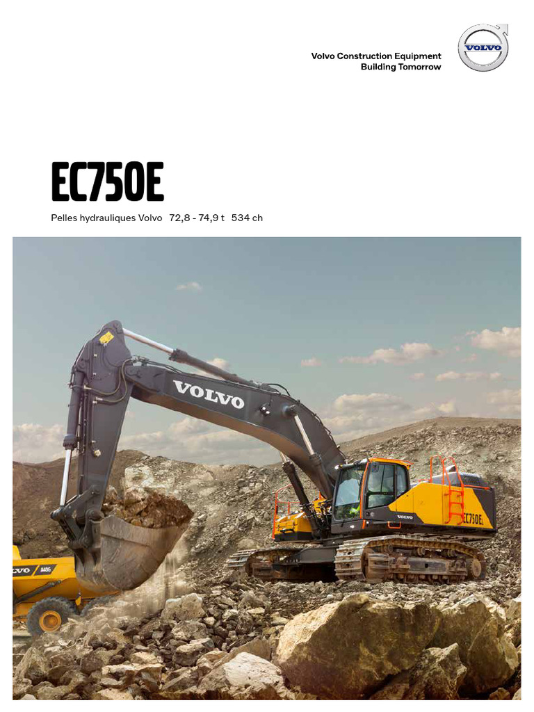 Pelle hydraulique Volvo EC750E | PDF | Pompe | Moteurs