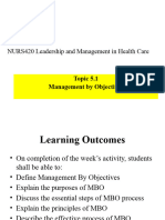 Topic 5 - 1 Management by Objectives (MBO)