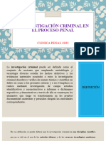 La Investigación Criminal en El Proceso Penal 2023