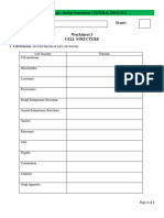 Worksheet 3 - Cell Structures-1