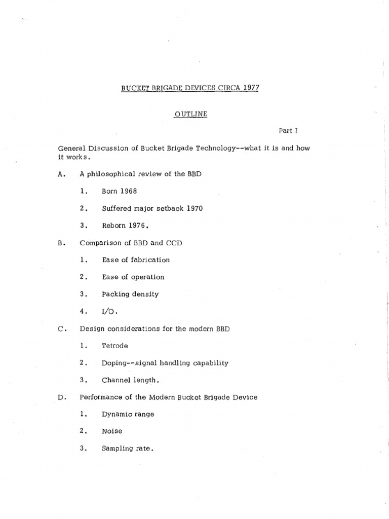 Bucket Brigade Device PDF