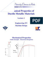 Mechanical Properties OfDuctile Metallic Materials