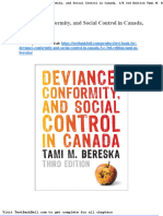 Test Bank For Deviance Conformity and Social Control in Canada 3 e 3rd Edition Tami M Bereska