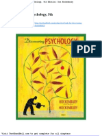 Test Bank For Discovering Psychology 5th Edition Don Hockenbury