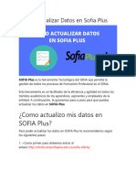 Como Actualizar Datos en Sofia Plus