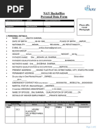 Personal Data Form