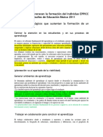 Aspectos Que Favorecen La Formación Del Individuo EPPICC en El Plan de Estudios de Educación Básica 2011