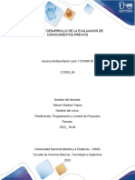 Etapa 1 - Desarrollo de La Evaluación de Conocimientos Previos