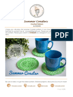 Summer Coasters: Crochet Pattern