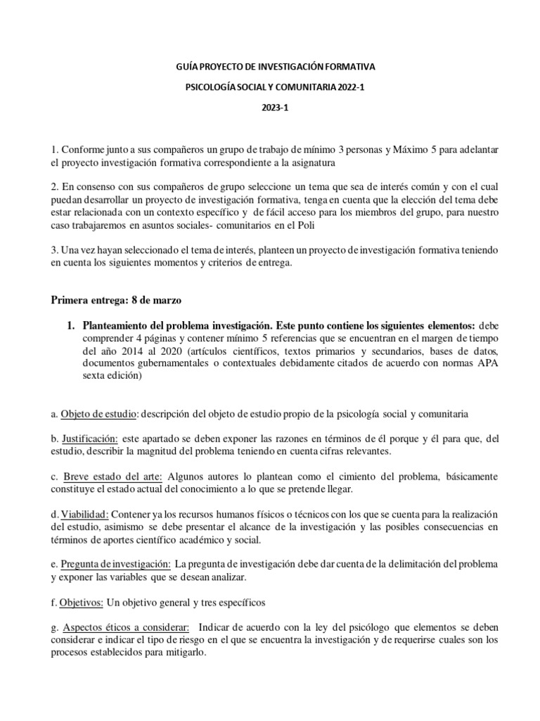 Guía para Proyecto de Investigación SENA | PDF | Diseño de la ...