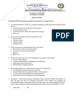 1st Activity Cash and Cash Equivalents Bank Reconciliation Proof of Cash