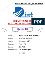 Digital Signals Processing - Quiz 3