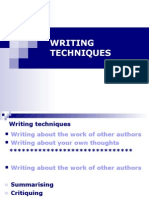 Writing Techniques