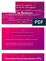 IT in Business: Department of Commerce Aligarh Muslim University