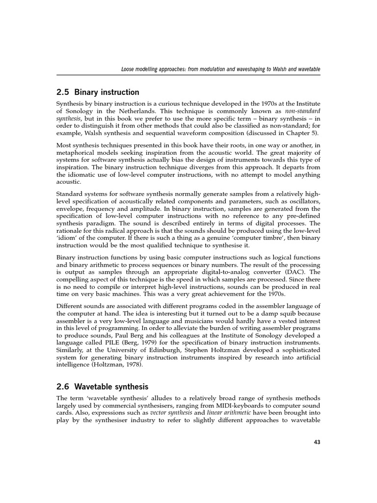 2.5 Binary Instruction Synthesis PDF Synthesizer Computer Science