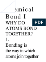 Chemical Bond I