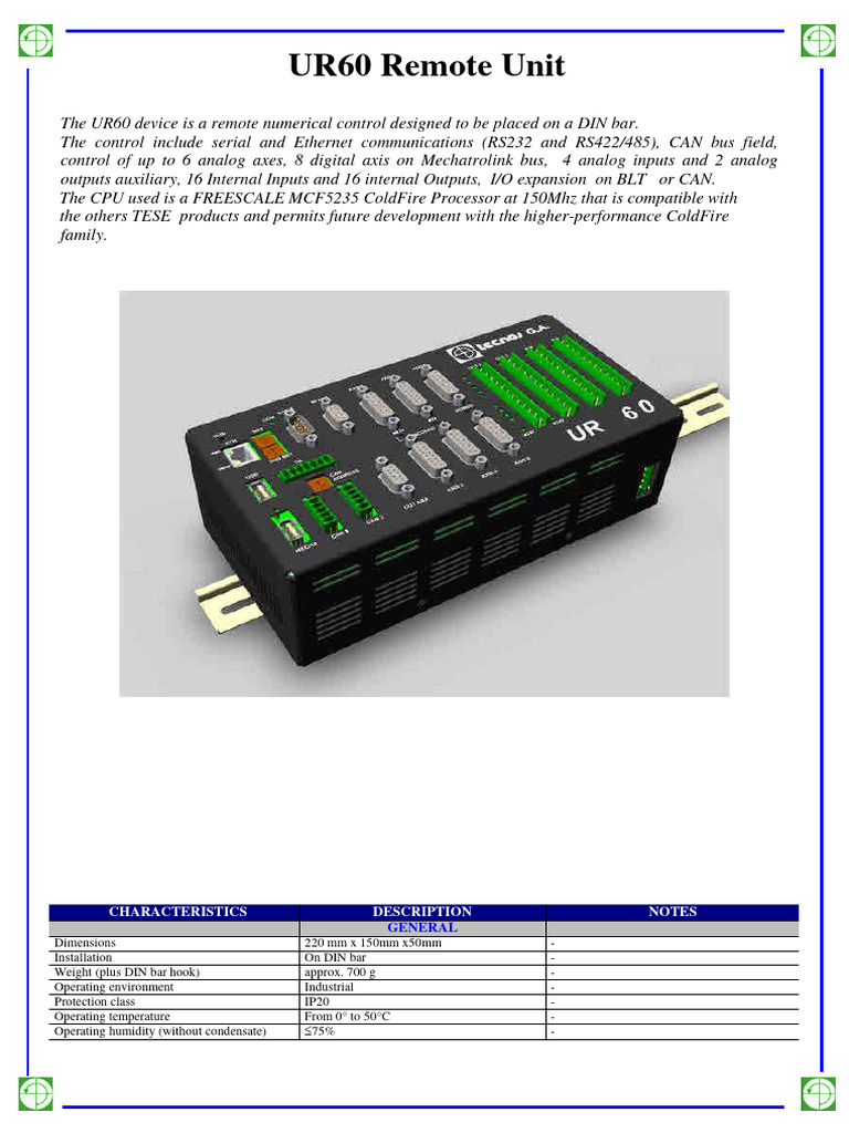 Scheda-UR60 Ing - v2 0-2 | PDF | Power Supply | Programmable Logic ...