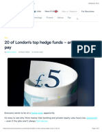 20 of London's Top Hedge Funds - and What They Pay