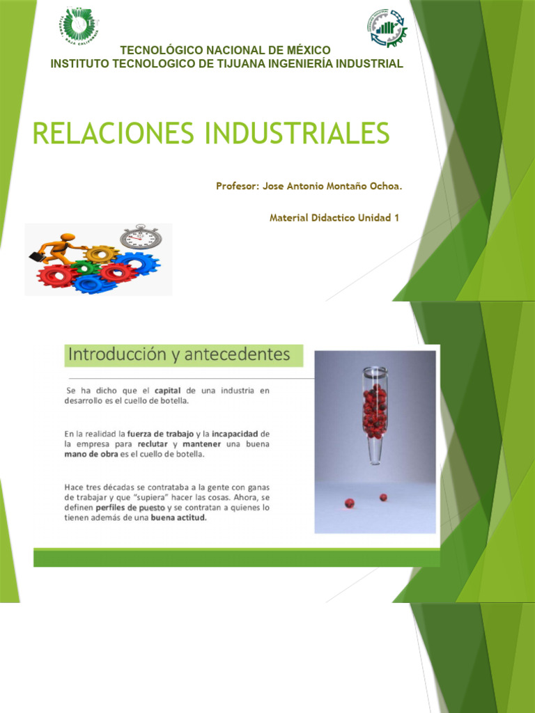 UNIDAD 1 RELACIONES INDUSTRIALES | PDF