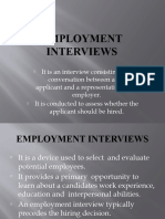 Employment Interviews