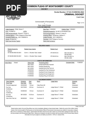 CpDocketSheet 21 | PDF | Bail | Criminal Record