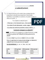 Cours de Révision N°5 - Français Équations Du Second Degré - 8ème (2011-2012) Subjectif Présent Elève Hamed Belhadj