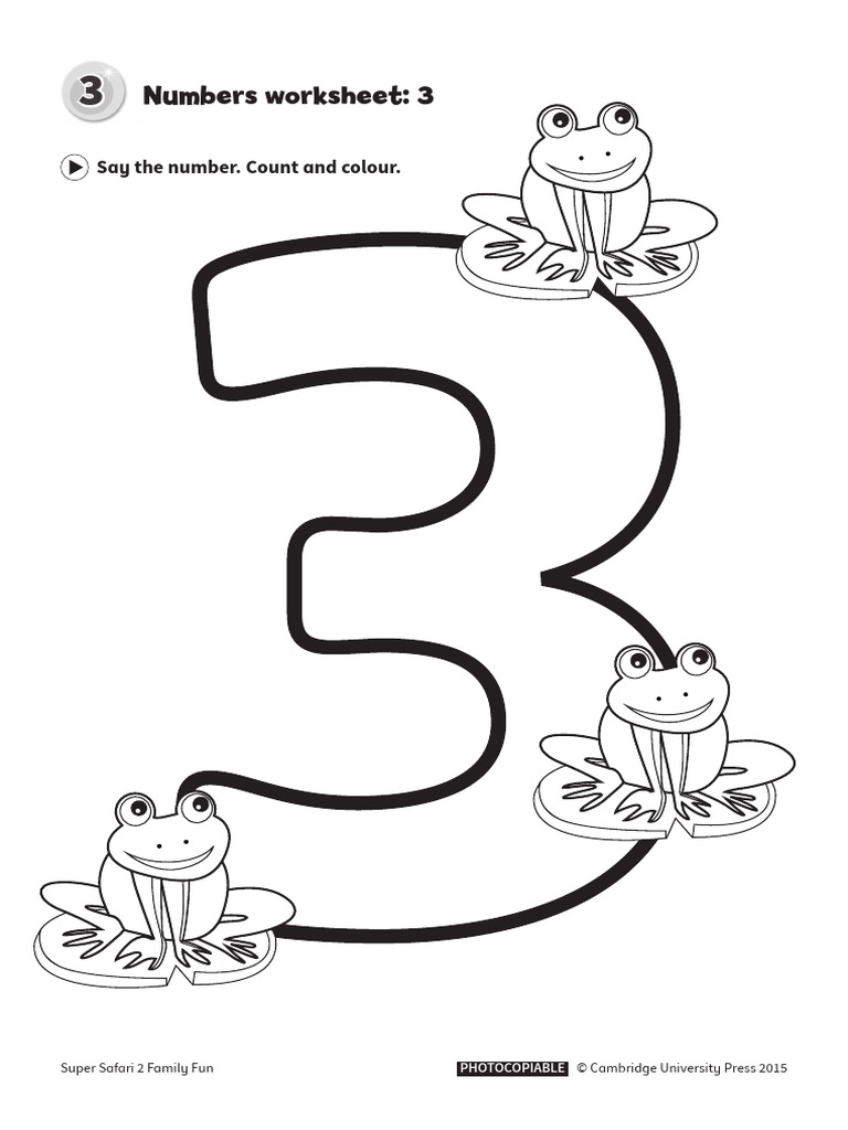 Super Safari 2 Numbers Worksheet 3 | PDF | Wellness
