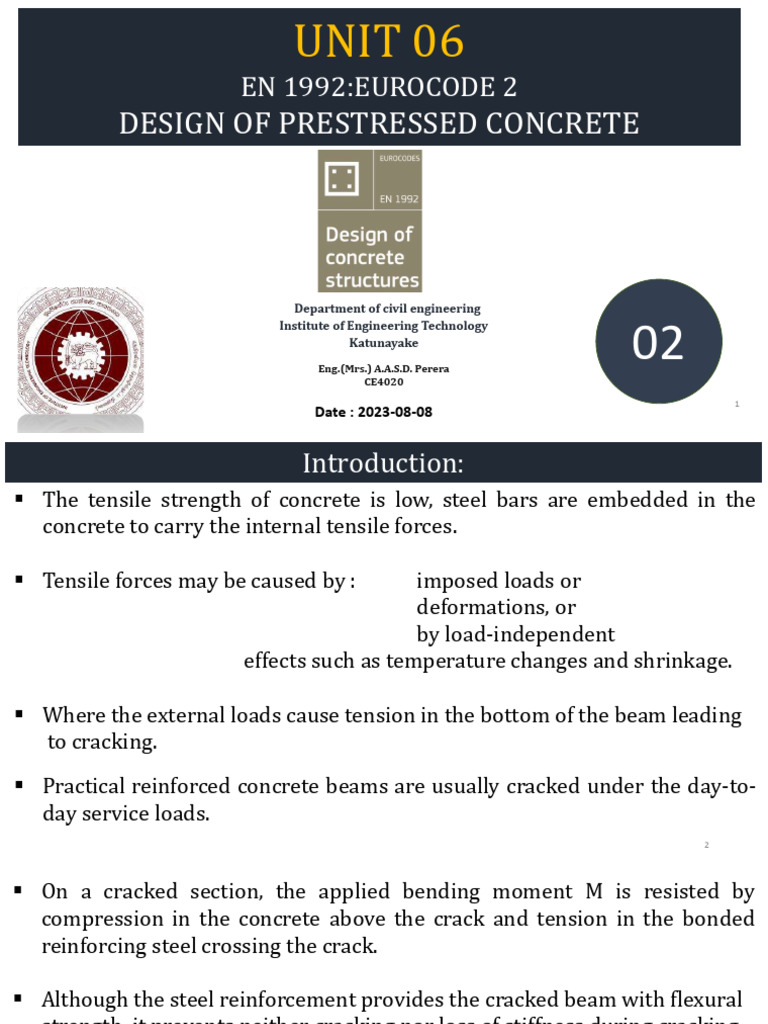 Prestressed Concrete Design Overview | PDF | Beam (Structure ...