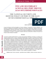 La Política de Seguridad Y Defensa Nacional Del Perú Frente A Las Amenazas Multidimensionales