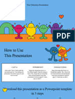 Bright and Vivid Colors Cute Characters Language School Newsletter Presentation