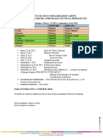 CRONOGRAMA ACADEMICO de Marzo 22 Al 5 de Septimembre 2022