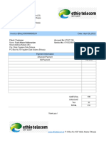 Ethio Telecom Utility Bill