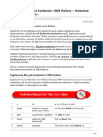 İngilizcede en Çok Kullanılan 1000 Kelime - Anlamları Ve Örnek Cümleler