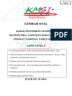 Soal Penyisihan Sains Lev 4 (Tipe C)