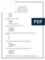 Multiple Choice Questions For POLIO Reading