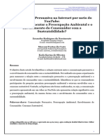 Comunicação Persuasiva Na Internet Por Meio Do É Possível Aumentar A Preocupação Ambiental e o Envolvimento Do Consumidor Com A Sustentabilidade?