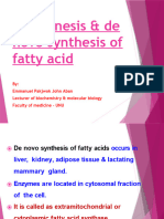 Lipogenesis & Fatty Acid Biosynthesis