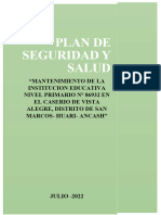 Plan de Seguridad y Salud - Vista Alegre