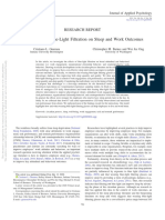 The Effect of Blue Light Filtration On Sleep & Work Outcomes