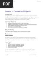 L2 Lesson Plan - OOP - KS4