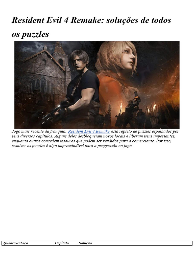 Resident Evil 4 Remake: Horário CORRETO do Relógio - Ashley - RESOLVIDO! 