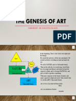 The Genesis of Art