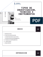 Tipos de Investigacion, Tecnicas e Instrumentos