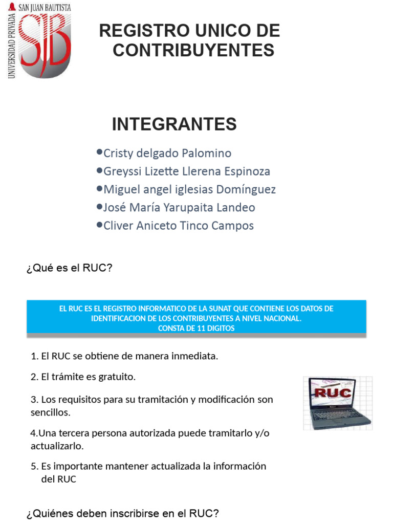 Curso Ruc Modificado | PDF | Pagos | Impuestos